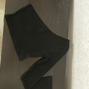 One shoulder black crop top